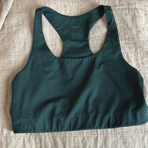 Girlfriend Collective Paloma  Deep Green Racerback Bra